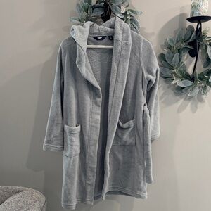Lands' End Soft Gray Hooded Coat